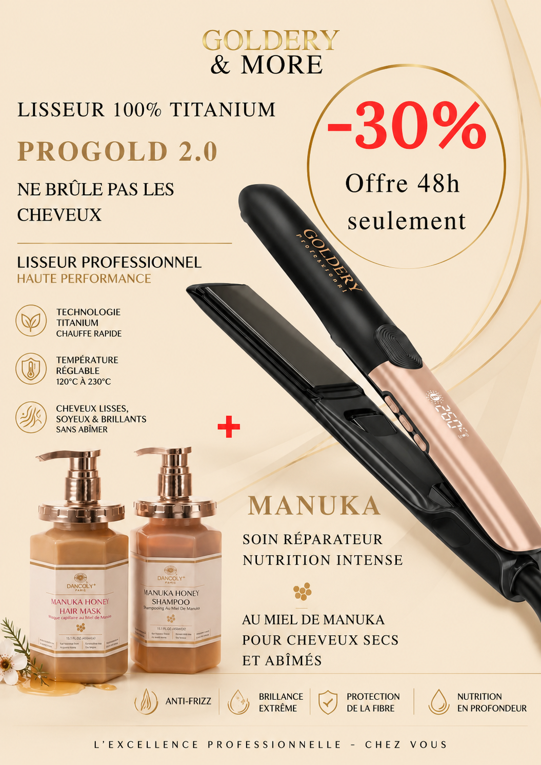 Pack Manuka Honey + Lisseur ProGold 2.0