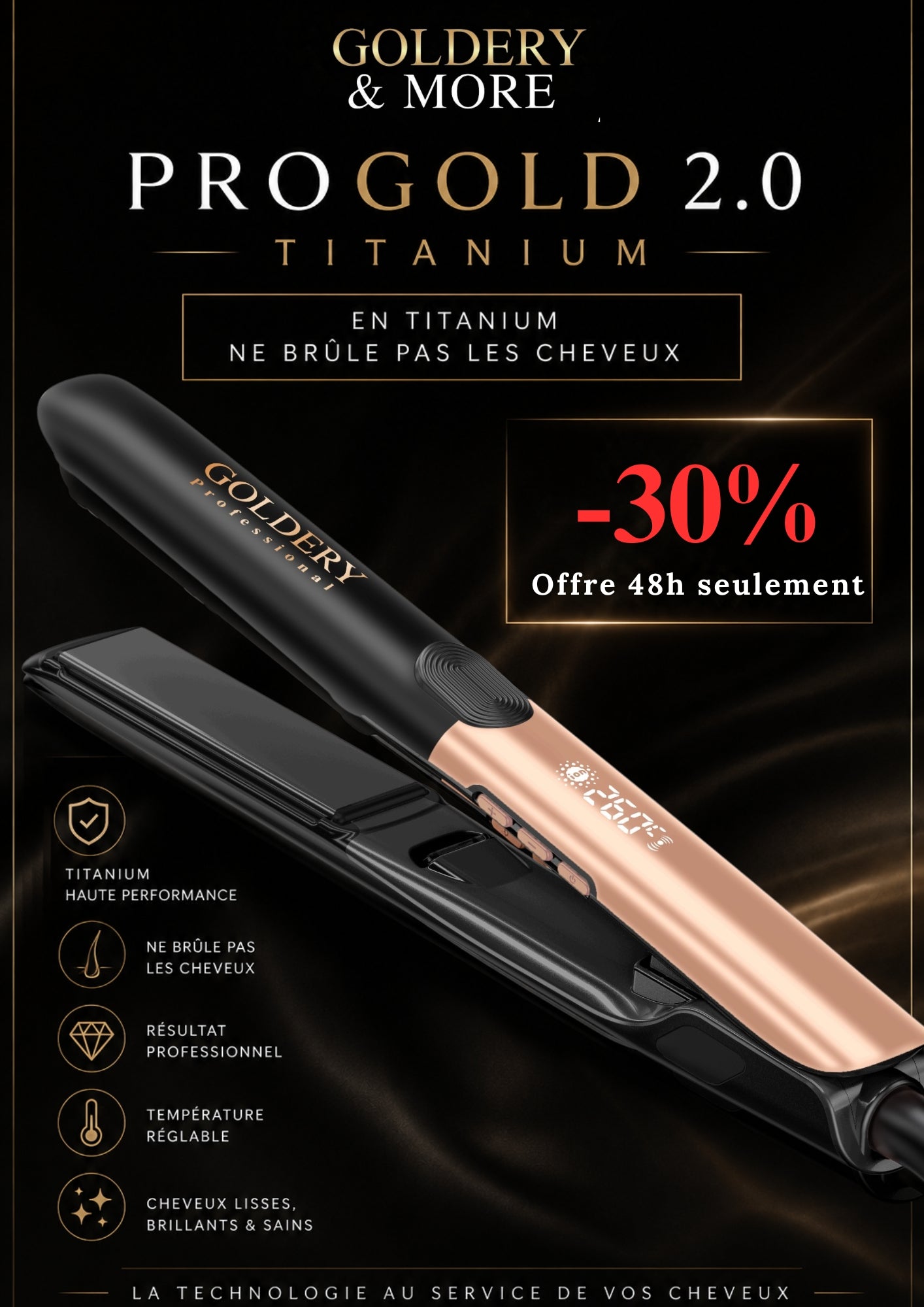 LISSEUR PROFESSIONAL TITANIUM IONIC PROGOLD 2.0